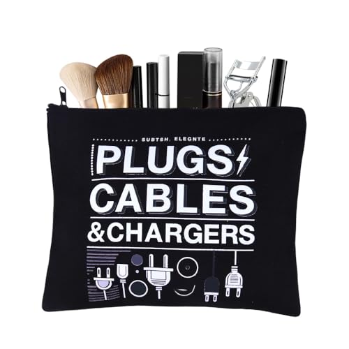 ShiQiao Spl Cable Organizer Bag Travel Charger Plugs Cosmetic Bags Travel Storage Bag Pouches for Daughter Granddaughter Birthday Christmas Gift for Friend Chargers Cables Toiletry Organizer Pouch - style: Plugs