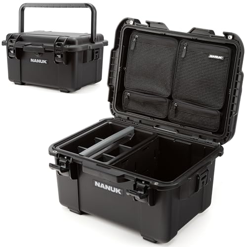 NANUK Trail 35 – 38.8 L (10.2-Gallon) Waterproof Gear Case – Modular Cargo Case for Camping, Fishing, Hunting & Outdoor Storage - Dustproof and Impact Resistant (22.0” x 15.9” x 11.6”) – Black - color: Black, size: Trail 35 (10.2-Gallon)