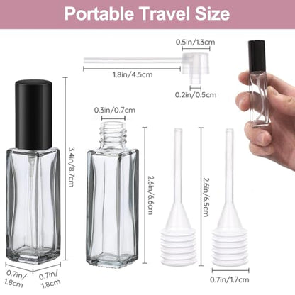 YOCASII Travel Perfume Bottle Refillable Mini Spray Bottle for Travel, Refillable Perfume Atomizer, Spray Bottle for Cologne, 4PCS Plane Mini Essentials - color: Color-B