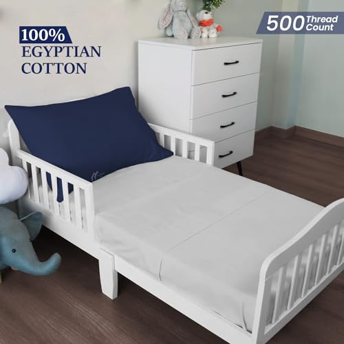 Toddler Pillow Cases 12x16 Inch Mini Pillow case with Zipper Closure Pillowcase Pack of 2 Travel Pillow Cover 500 Thread Count 100% Soft Egyptian Cotton Small Pillow Cases 12 x 16, Navy Blue - color: Navy Blue, size: Toddler 12x16