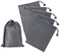 PALTERWEAR Drawstring Bag with Toggle - Nylon Cinch and Ditty Pouch Six-Pack (Gray, 7 x 9 Inch, Set of 6) - color: Gray, size: 7 x 9 Inch
