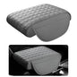 Car Armrest Cushion, 12.2"×8.3" Leather Auto Memory Foam Center Console Pad with Storage Pocket, Waterproof & Anti-Scratch Elbow Pillow Armrest Seat Box Protector, Universal Fit (Gray) - color: Gray