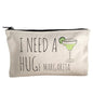 Moonlight Makers, I Need A HUGe Margarita, Funny Canvas Makeup Bag, Pencil Pouch, Cute Travel Accessories for Women, 100% Cotton Cosmetic & Toiletry Bags - style: I Need a Huge Margarita