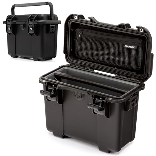 NANUK Trail 15 – 15.9L (4.2-Gallon) Waterproof Storage Box – Cargo Case with Modular Dividers for Camping, Fishing & Outdoor Storage - Dustproof and Impact Resistant (12.9” x 9.7” x 10.3”) – Black - color: Black, size: Trail 15 (4.2-Gallon)