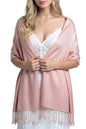 Achillea Lightweight Pashmina Scarf for Women – Soft Silky Shawl Wrap for Evening Dresses, Bridesmaids & Everyday Wear - color: Baby Pink