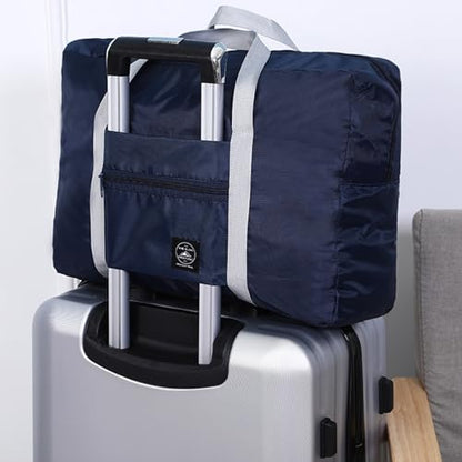 Travel Bag 12 Packes Carry on Luggage Foldable Duffel Bag Sports Gym Bag Weekender Overnight Bag Water Resistant Nylon Travel Duffel for Men Women (Blue 12PCS) - color: Blue 12