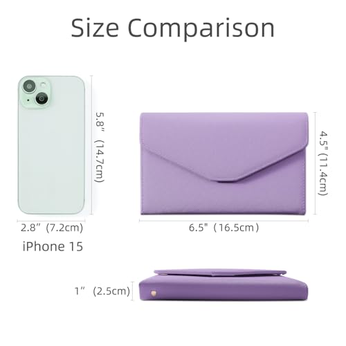 ZOPPEN Mulit-purpose Rfid Blocking Passport Holder Travel Wallet (Ver.4) Passport and Vaccine Card Holder ComboTri-fold Document Organizer Travel Essentials - color: #10 Lavender
