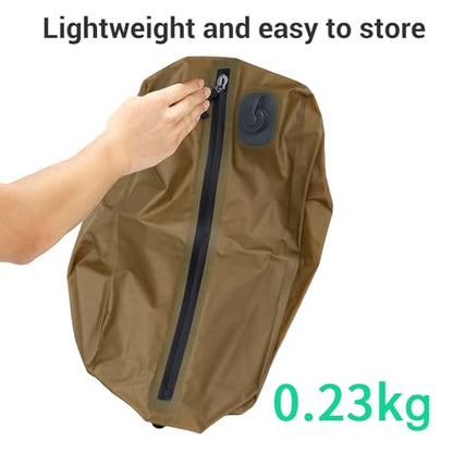 ITEFDTUTNE Travel Vacuum Bags with Built in Pump, 20L Rechargeable Folding Vacuum Storage Space Saver Bags Compression Packing for Clothes Comforters Luggage Travel (Khaki) - color: Khaki