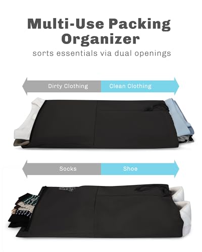 Hynes Eagle 6 Set/ 4 Set/ 2 Set Compression Packing Cubes Travel Essentials Lightweight Nylon Luggage Suitcase Organizer Bag Black 4PCS - color: Black-4 PCS