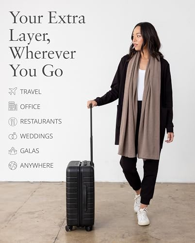 zestt Dreamsoft Travel Scarf, Wrap and Shawl for Women, Organic Cotton - color: Latte