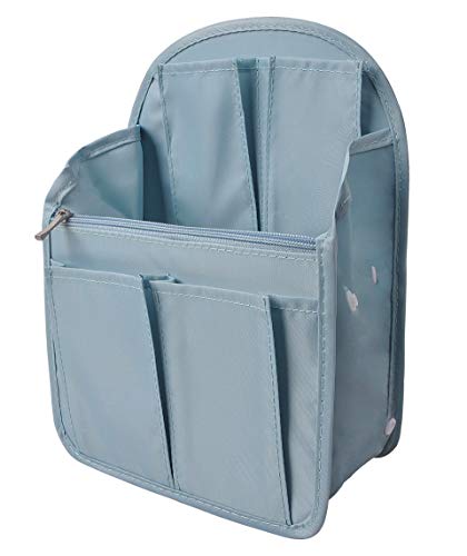 Vercord Backpack Organizer Insert Liner Hanging Travel Bag in Bag with Many Pockets - color: Light Blue, size: Medium