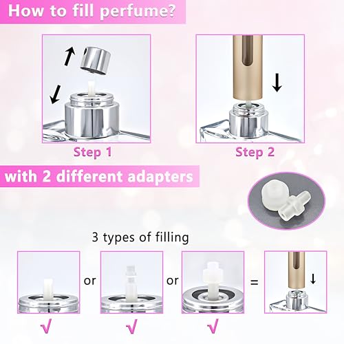 Refillable Perfume Atomizer Travel Bottle 5ml Leakproof Luxury Travel Perfume Refillable Bottle, Portable Perfume Atomizer (Gold) - color: Gold