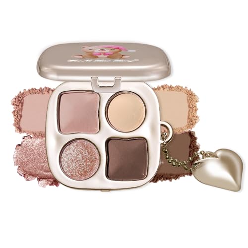 Neutral Pink Brown Eyeshadow Palette, Soft Glam Eye Shadow with Matte Rose, Champagne Shimmer & Cocoa Brown, Blendable Natural Daily Makeup, Long Lasting Lightweight Eye Makeup, Sombra de Ojos 02 - color: A02