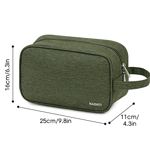 Narwey Travel Toiletry Bag for Women Traveling Dopp Kit Men Travel Bag for Toiletries Cosmetic Bag Makeup Bag Medicine Bag for Traveling (Army Green) - color: B-Army Green
