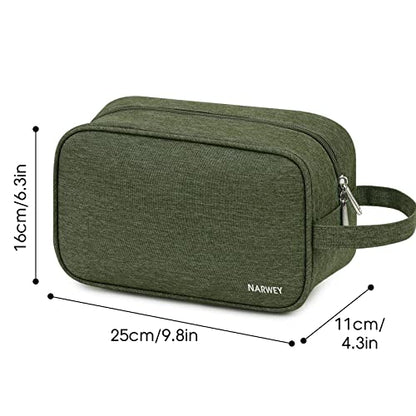 Narwey Travel Toiletry Bag for Women Traveling Dopp Kit Men Travel Bag for Toiletries Cosmetic Bag Makeup Bag Medicine Bag for Traveling (Army Green) - color: B-Army Green