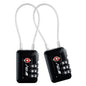 TSA Accepted Luggage Travel Lock, Set-Your-Own Combination Lock for School Gym Locker, Luggage Suitcase Baggage Locks, Filing Cabinets, Toolbox, Case (Black, 2 Pack) - color: Black, size: 2 Pack