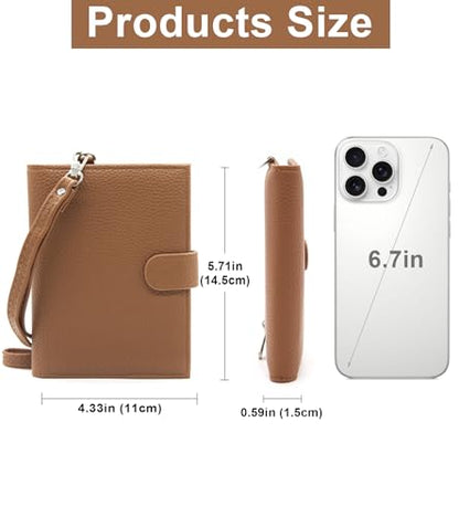 Long Keeper Passport Holder for Women Men PU Leather Anti-theft Wallet with Card Holder Slim Travel Neck Pouch with Lanyard (Beige) - color: Beige