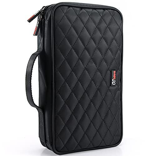 CCidea CD DVD Case Holder, Portable Disc Storage Wallet Binder, Multiple Capacity CD Organizer for Car Home Travel, Anti-Scratch Blu-Ray Game Disc Storage (96-Black) - color: 96-Black