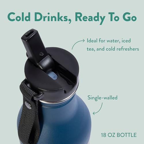 Tumbler, Stainless Steel 2-in-1 Travel Coffee Mug & Water Bottle, Leak Proof Insulated Cup for Hot & Cold Drinks, BPA Free, Fits Most Cup Holders (Midnight Blue) - color: Midnight Blue