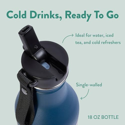 Tumbler, Stainless Steel 2-in-1 Travel Coffee Mug & Water Bottle, Leak Proof Insulated Cup for Hot & Cold Drinks, BPA Free, Fits Most Cup Holders (Midnight Blue) - color: Midnight Blue