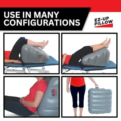 North Coast Medical EZ Up Inflatable Leg Elevation Wedge Pillow with Foot Pump – Physical Therapist Designed for Post-Surgery Recovery, Circulation & Swelling Relief for Leg, Knee, Hip and Back Pain