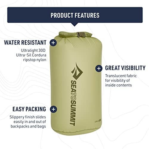 Sea to Summit Ultra-Sil Dry Bag, Ultralight Waterproof Dry Storage - color: HighRise Grey, style: 13 Liter