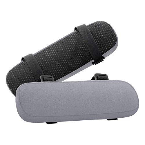 MOSISO Chair Armrest Pads (2 Pack), Memory Foam Home/Office Chair Arm Rest Covers Comfy Computer Gaming Elbow Cushion Removable Washable Elbow Support Forearm Pressure Relief, Gray - color: Gray