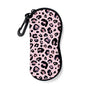 Sunglasses Soft Case with Carabiner Ultra Light Neoprene Zipper Glasses Case - color: Leopard
