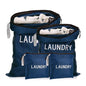 4Pcs Travel Laundry Bags, Dirty Clothes Travel Bag, Waterproof Wet Bags with Zips, Reusable Wet Dry Bag for Swimming Yoga Dance Clothes (Blue) - color: Blue