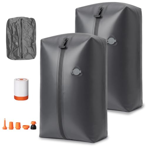Vacuum Storage Bags For Travel,2 Pack 24L XLarge Vacuum Seal Bags For Clothing Travel,Vacuum Bags With Cordless Pump,Recycled IP68 Waterproof Vacuum Travel Bags for Suitcase and Backpack