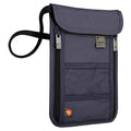 Lewis N. Clark RFID Blocking Stash Neck Wallet, Travel Pouch + Passport Holder for Women & Men, Navy - color: Navy