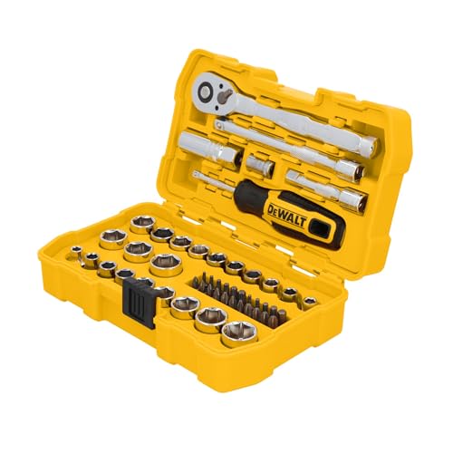 DEWALT Mechanics Tool Set, 3/8" Drive, 50 Piece (DWMT45423) - style: New 3/8" 50 Piece Set