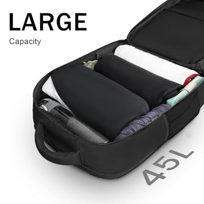 MATEIN Extra Large 45L Travel Laptop Backpack, Airline Approved Carry on Backpack with Shoe Compartment, Water Resistant Luggage College Overnight Weekender Travel Bag Fit 18" Laptop, Black - color: Black, size: XX-Large