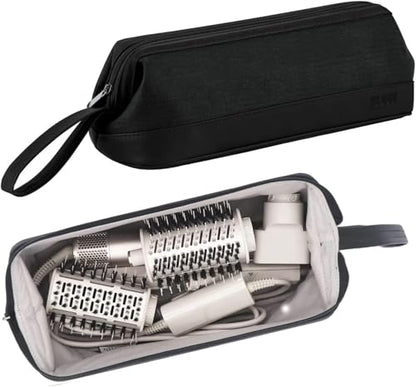 2026 Latest Shark Flex Style Travel Case for Dyson Airwrap Hair Dryer Brush Revlon Hair Tools Travel Bag Carrying Case Flat Curling Iron Organizer(Black) - color: Black