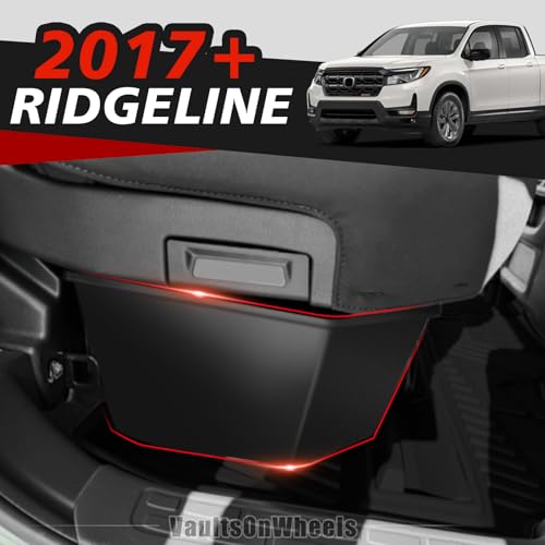 VaultsOnWheels Under Seat Storage Box Compatible with 2026 2025 2024 2023 2022 2017-2021 Honda Ridgeline Accessories Custom Fit Durable Detachable Rear Underseat Organizer - size: Ridgeline|2017+|Rear underseat storage