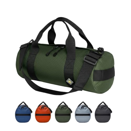 14L Compact Duffel Bag, Heavy-Duty Gear Bag, 1050D Tuff Cloth, Diamond Ripstop, Reinforced Stitching - Green (08" x 18") - color: Forestry Green, size: 08" x 18" (14 Liters)