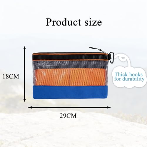 3 Packs Empty First Aid Kit Bag with Carabiner, First Aid Pouch for Home Office Travel Camping Outdoor Activities, Multifunction Emergency Medicine Storage Bag- 11.4x7 inch(Bag Only)