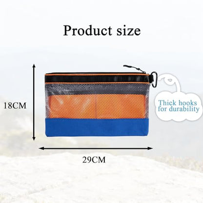 3 Packs Empty First Aid Kit Bag with Carabiner, First Aid Pouch for Home Office Travel Camping Outdoor Activities, Multifunction Emergency Medicine Storage Bag- 11.4x7 inch(Bag Only)