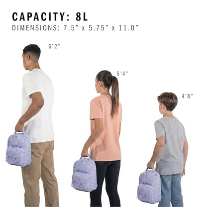 adidas Kids Santiago Lunch Bag – Insulated Cooler Lunchbox for Girls & Boys, 8L - color: Ditsy Floral Crystal Sky/White/4