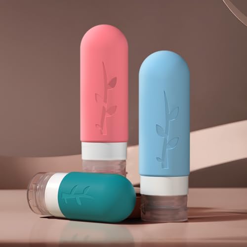 DEPOZA Travel Bottles Kit (16 Pack) - TSA Approved, Leak Proof Silicone Squeezable Containers for Toiletries. Complete Set with Jars, Sprayers & Bag (Coastal Hues) - color: Coastal Hues
