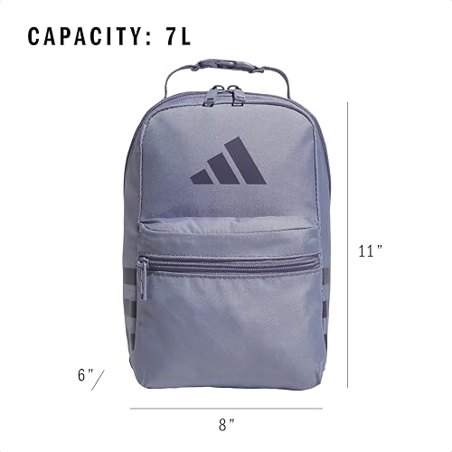 adidas Kids Santiago Lunch Bag – Insulated Cooler Lunchbox for Girls & Boys, 8L, 3D AOP White/Clear Sky Blue/Clear Pink/3, One Size - color: 3D AOP White/Clear Sky Blue/Clear Pink/3