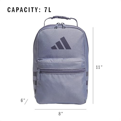 adidas Kids Santiago Lunch Bag – Insulated Cooler Lunchbox for Girls & Boys, 8L, 3D AOP White/Clear Sky Blue/Clear Pink/3, One Size - color: 3D AOP White/Clear Sky Blue/Clear Pink/3