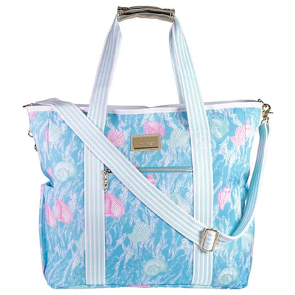 Lilly Pulitzer Beach and Picnic Cooler, Insulated Bag with Adjustable Shoulder Strap and Zipper, Soft Cooler - color: Shelden