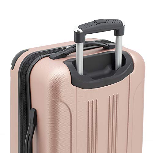 Travelers Club Chicago Hardside Expandable Spinner Luggage, Rose Gold, 3 Piece Set - color: Rose Gold, size: 3 Piece Set