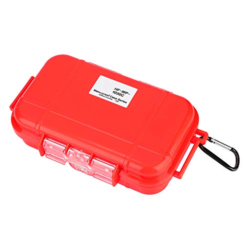 Outdoor Storage Case,Portable Durable Shockproof Waterproof Carry Box Container for Outdoor Survival Fishing - color: Red