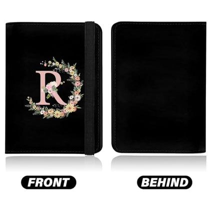 Cute Passport Holder and Holder Combo Passport Cover with RFID Blocking Women Men Compatible Wallet Credit Card Protector (Black-R) - color: Black-R