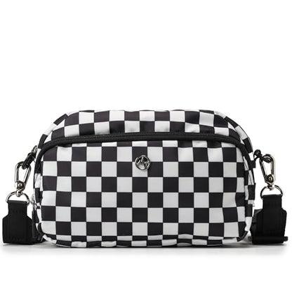 Pander Crossbody Sling Bag – Everyday Purse with Adjustable Strap, Perfect for Travel, Errands, and Daily Use - color: Checkered Black