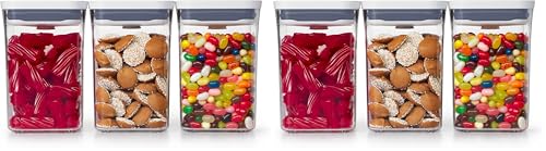 OXO Good Grips 3-PC Small Square Short POP Container Set,(Pack of 2) - size: Container Set (Pack of 2)