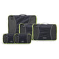 GOX Ultra Light 5 piece Packing Cubes Travel Luggage Organizer 1 Large 2 Medium 2 Small - color: black