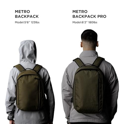 ALPAKA Metro Backpack Pro for Men - Fits 16" Laptop Business Travel Backpack with YKK Zippers, MOD Key Leash & Luggage Pass-through, Weatherproof X-pac Material Work Bag(Olive Green) - color: Olive Green